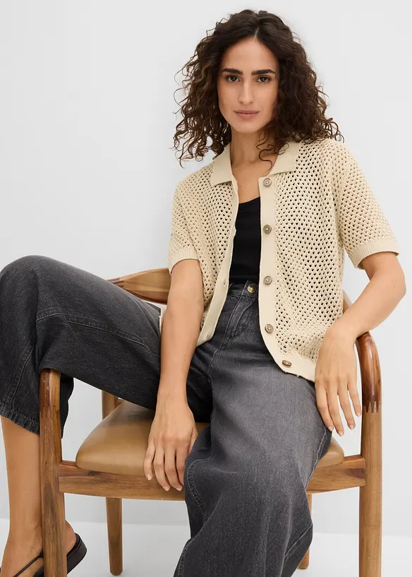 Cardigan traforato, bonprix