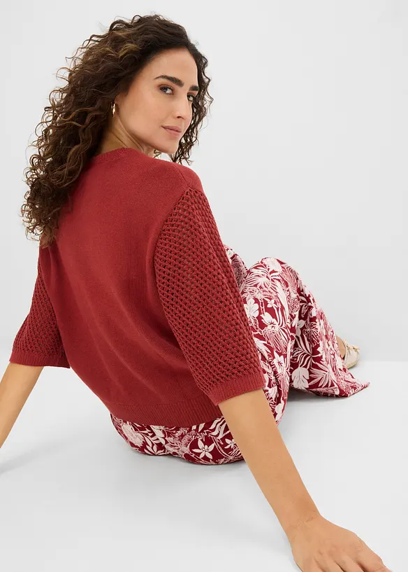 Maglione in misto cotone, bonprix