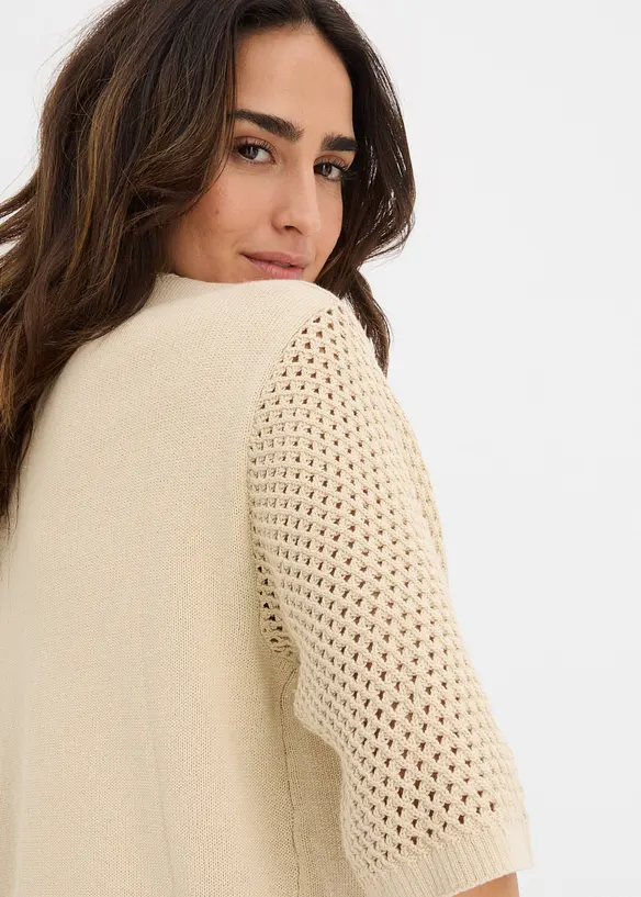 Maglione in misto cotone, bonprix