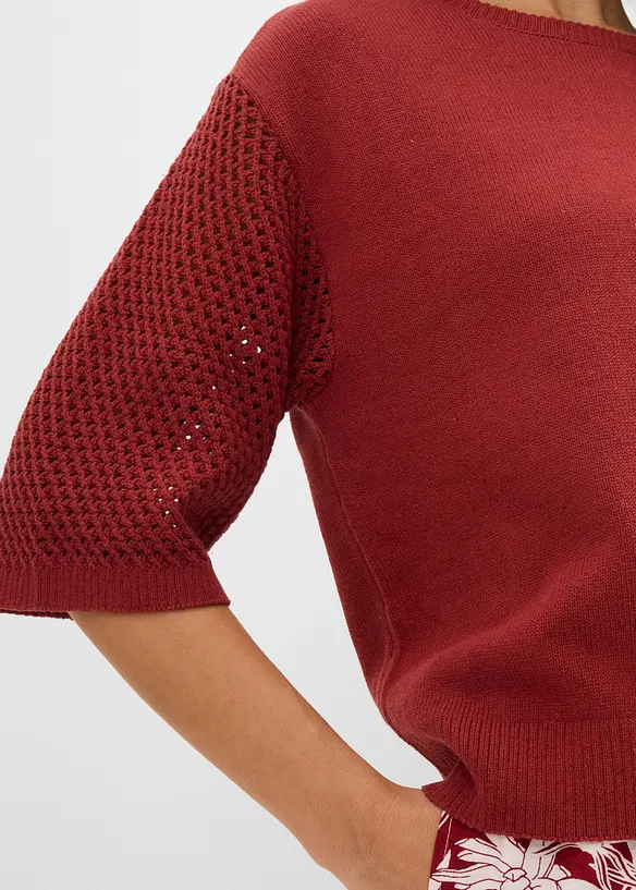 Maglione in misto cotone, bonprix