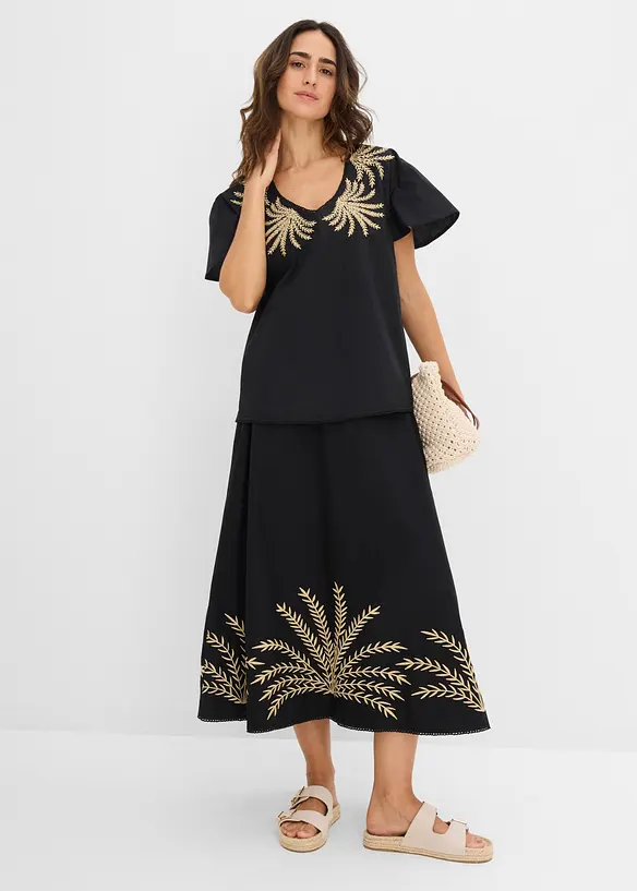 Blusa con ricamo, bonprix