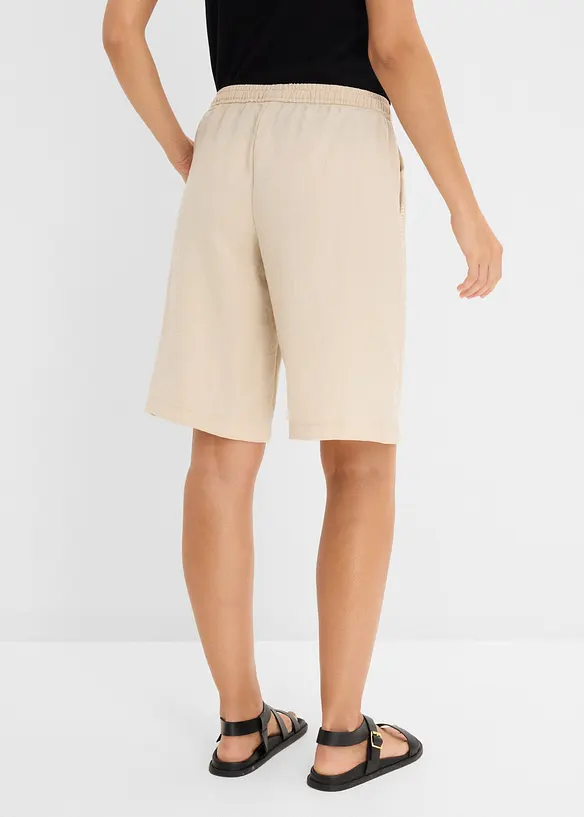 Bermuda in misto viscosa con elastico in vita, bonprix