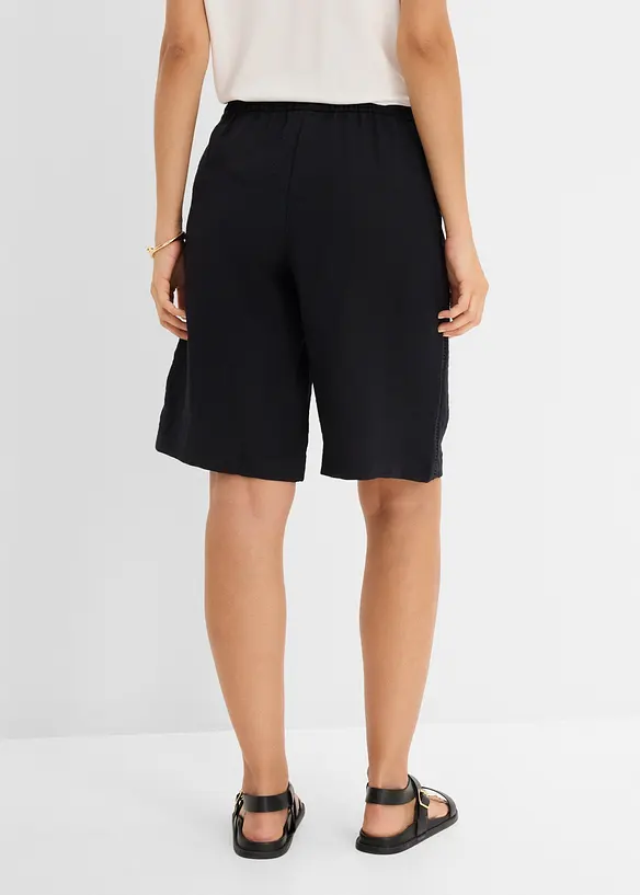 Bermuda in misto viscosa con elastico in vita, bonprix