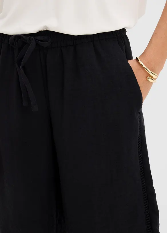 Bermuda in misto viscosa con elastico in vita, bonprix