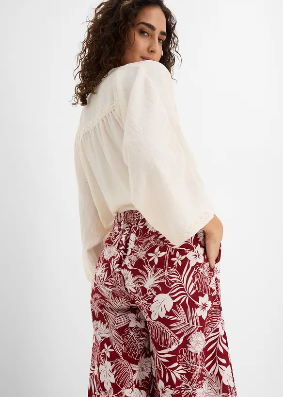 Pantaloni larghi in misto viscosa, bonprix