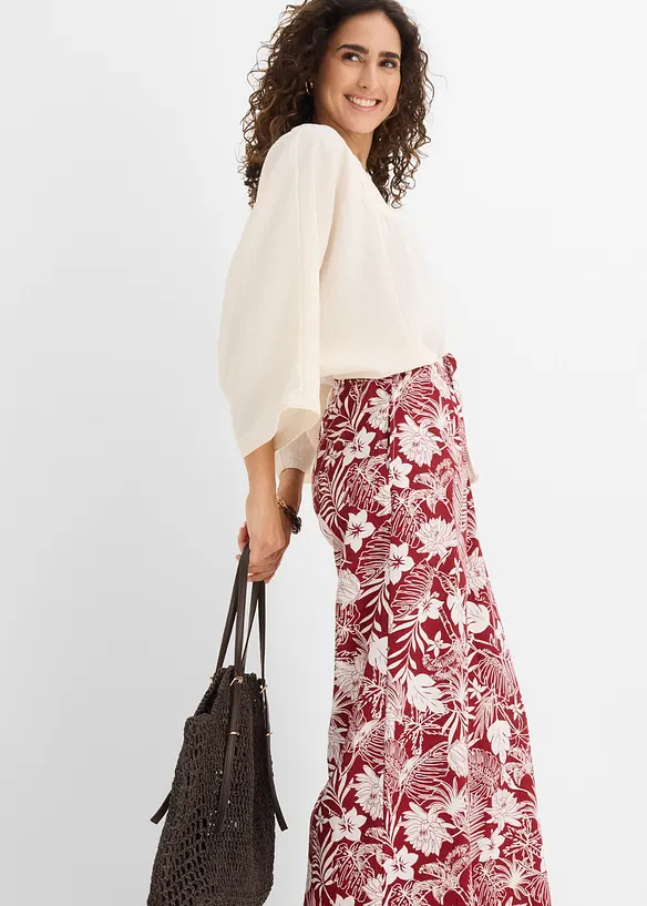 Pantaloni larghi in misto viscosa, bonprix