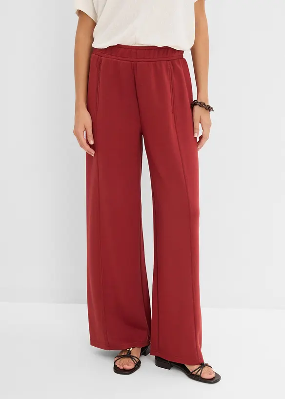 Pantaloni larghi effetto neoprene, bonprix