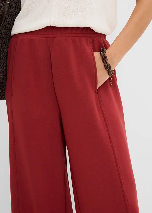 Pantaloni larghi effetto neoprene, bonprix