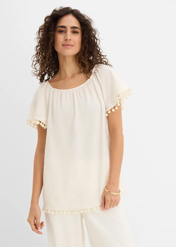 Blusa in misto viscosa morbido, bonprix