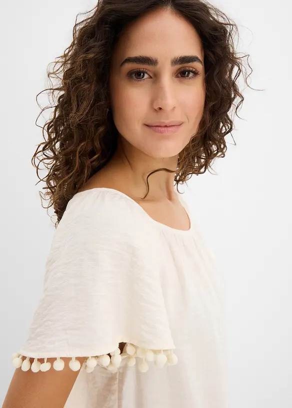 Blusa in misto viscosa morbido, bonprix