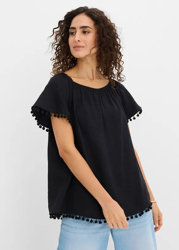 Blusa in misto viscosa morbido, bonprix