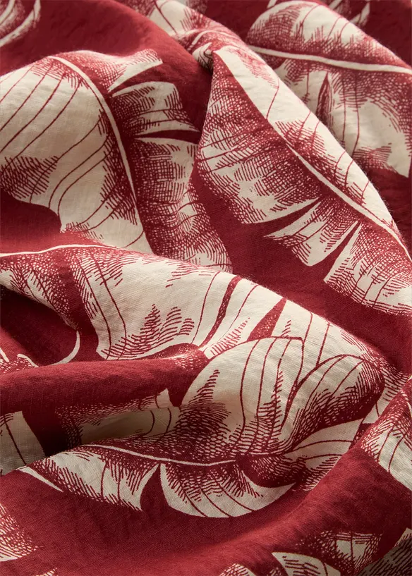 Abito largo in misto viscosa con stampa allover, bonprix