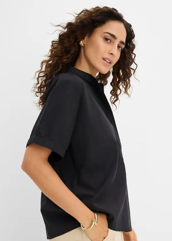 Blusa a maniche corte con spalle scese, bonprix