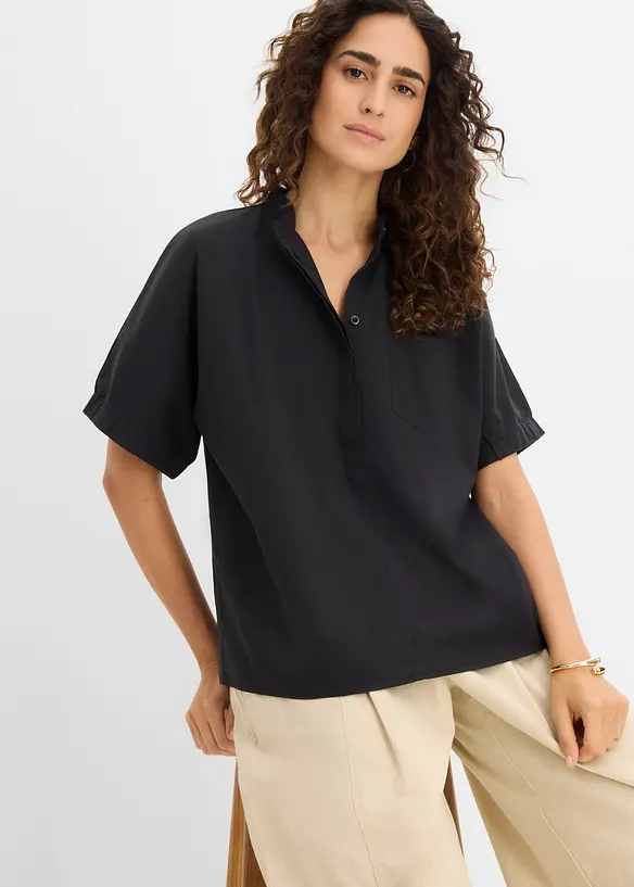 Blusa a maniche corte con spalle scese, bonprix