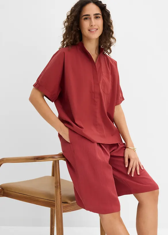 Blusa a maniche corte con spalle scese, bonprix