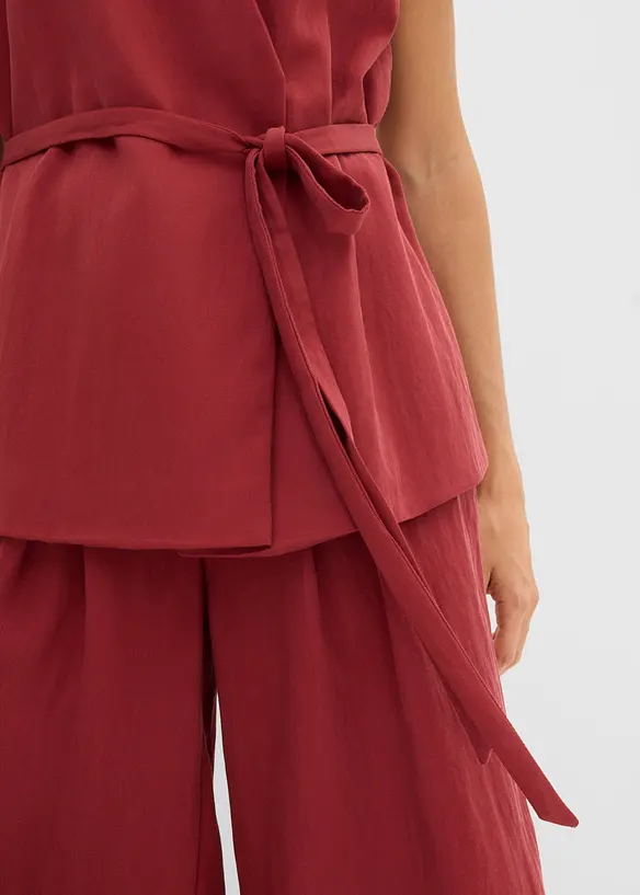 Gilet in misto viscosa con cintura, bonprix