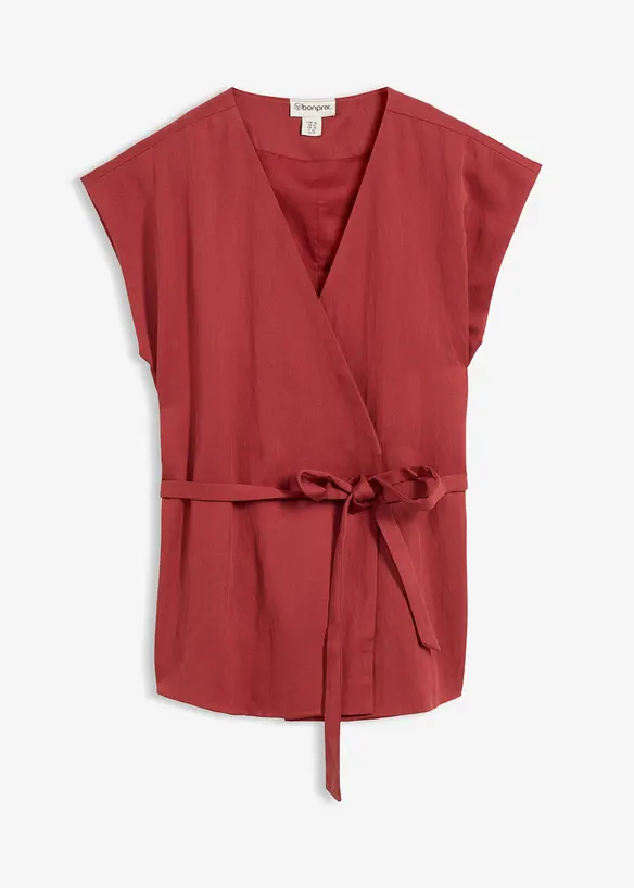 Gilet in misto viscosa con cintura, bonprix