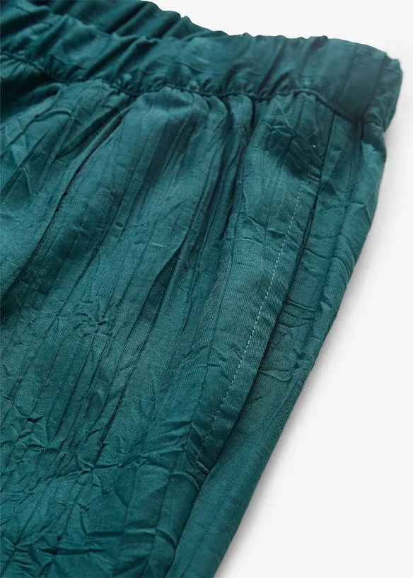 Pantaloni in misto viscosa con effetto plissettato, bonprix