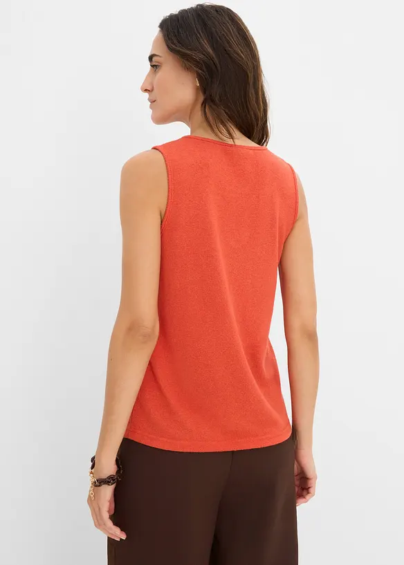 Top in maglia con perle, bonprix