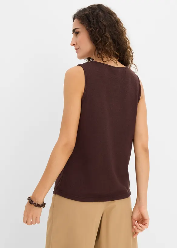 Top in maglia con perle, bonprix