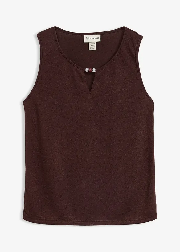 Top in maglia con perle, bonprix