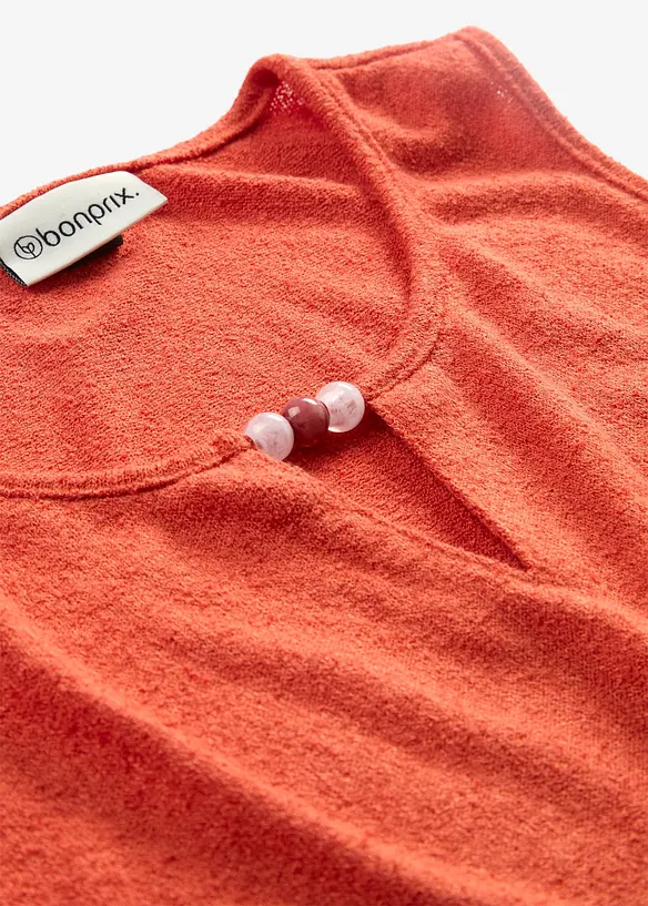 Top in maglia con perle, bonprix