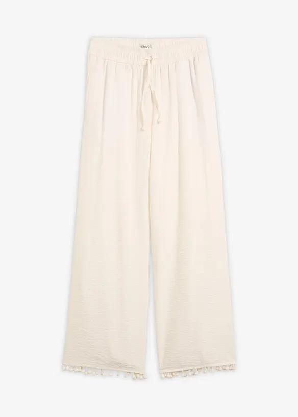 Pantaloni con elastico in vita in misto viscosa fluente, bonprix