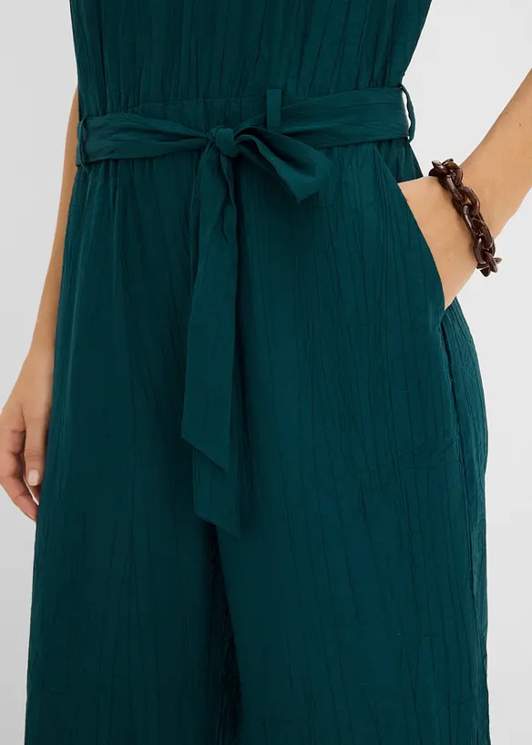 Tuta elegante in viscosa con collo a calice, bonprix