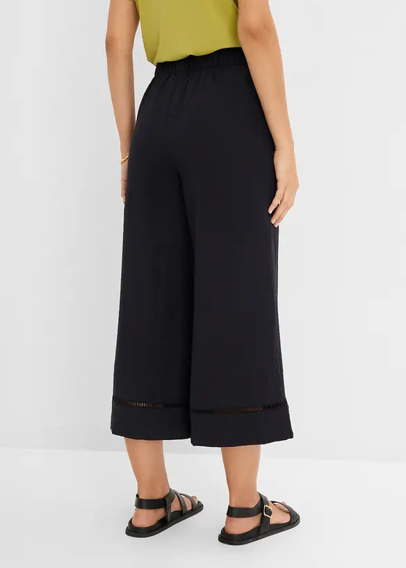 Pantaloni culotte in misto viscosa fluente, bonprix