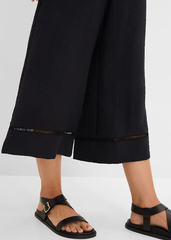 Pantaloni culotte in misto viscosa fluente, bonprix