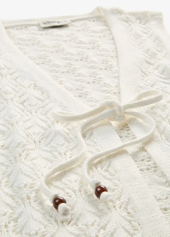 Gilet in maglia traforata, bonprix