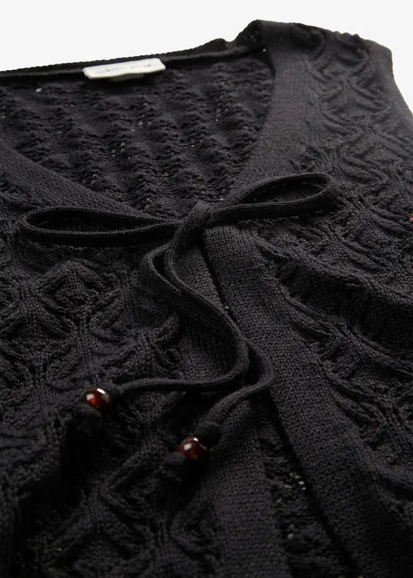 Gilet in maglia traforata, bonprix