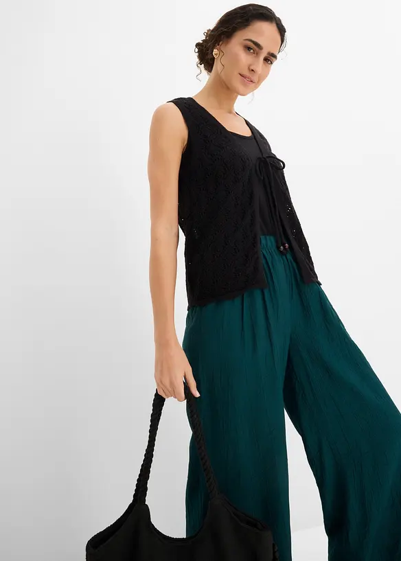 Gilet in maglia traforata, bonprix
