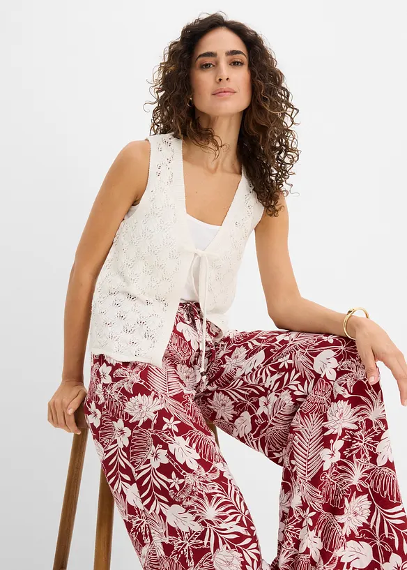 Gilet in maglia traforata, bonprix