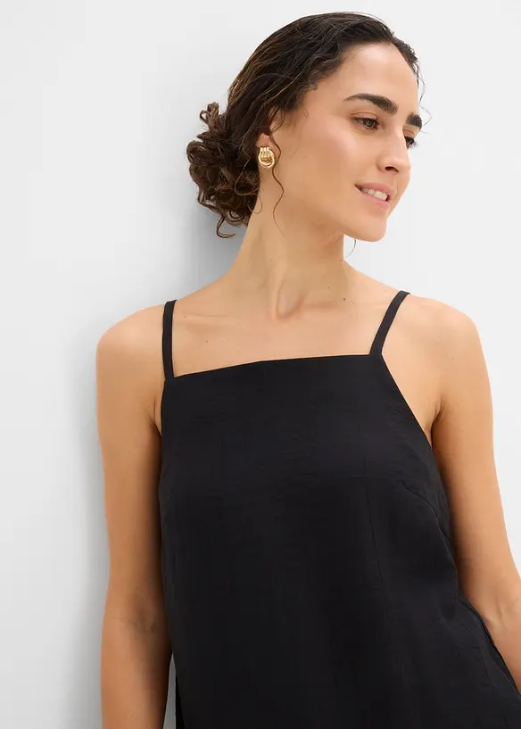 Top in misto viscosa con effetto plissettato, bonprix