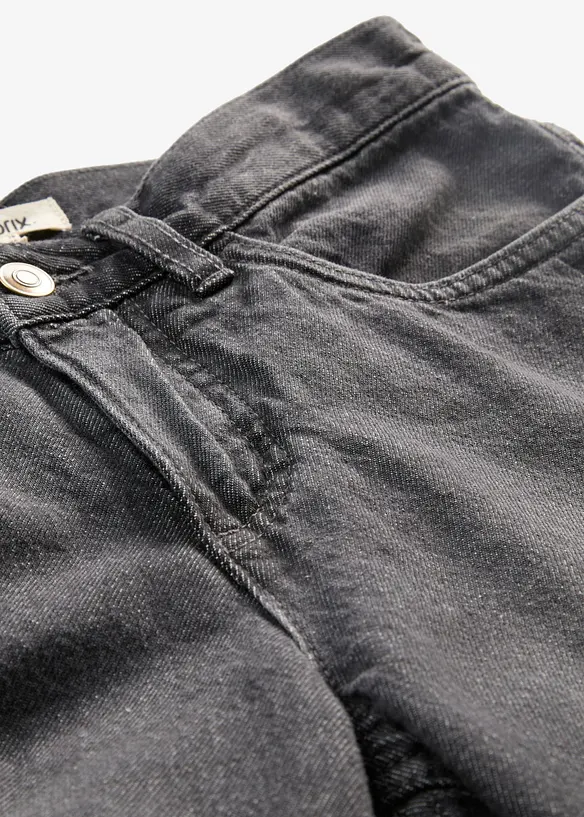 Jeans wide leg con cinta comoda, vita media, bonprix