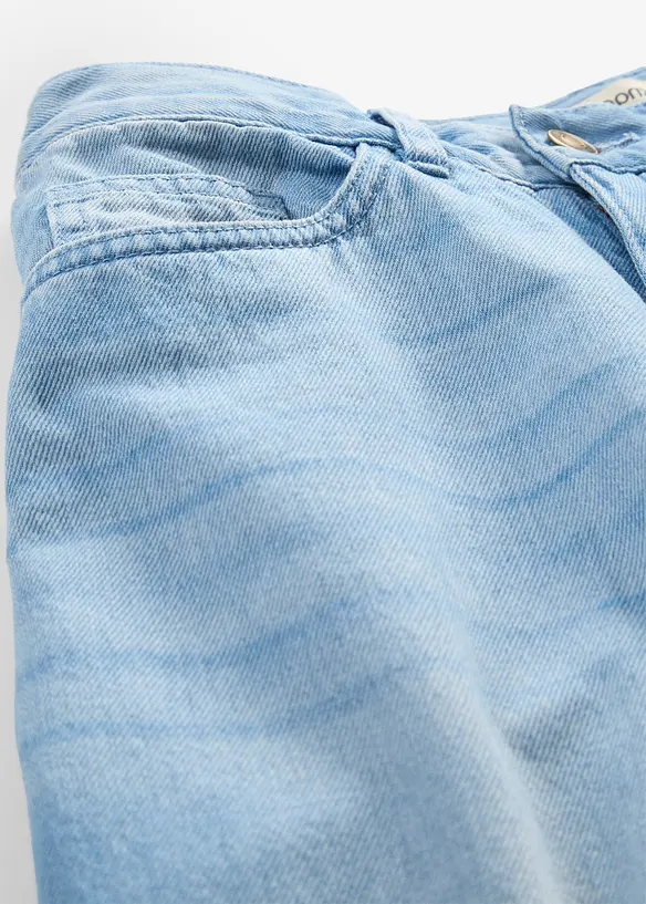 Jeans wide leg con cinta comoda, vita media, bonprix