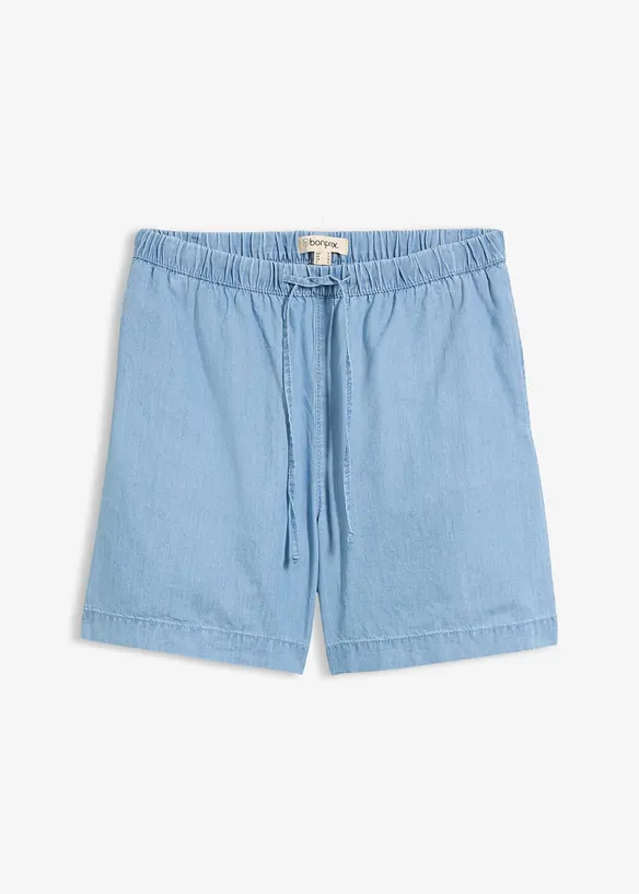 Shorts di jeans con vita elasticizzata, vita media, bonprix