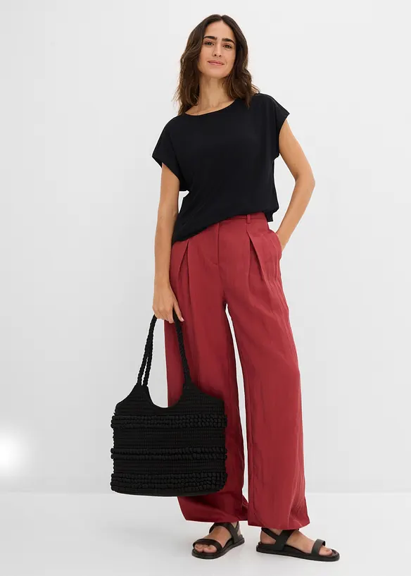 Maglia con pizzo a traforo, bonprix