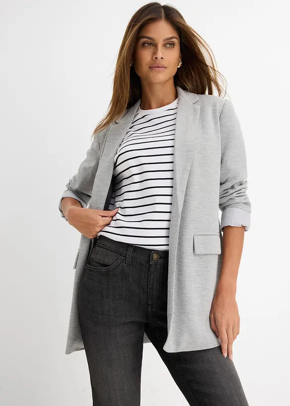 Jeans capri slim, vita media, bonprix