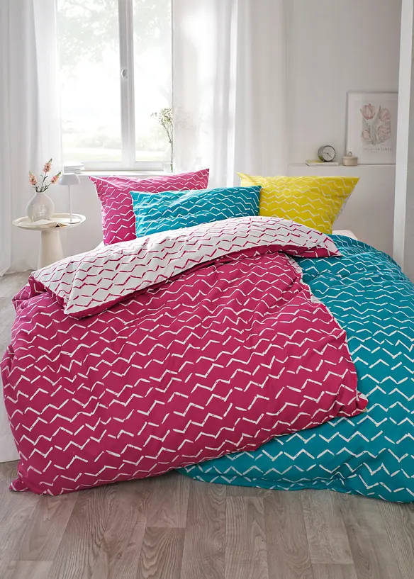 Biancheria da letto double-face in misto cotone, bonprix