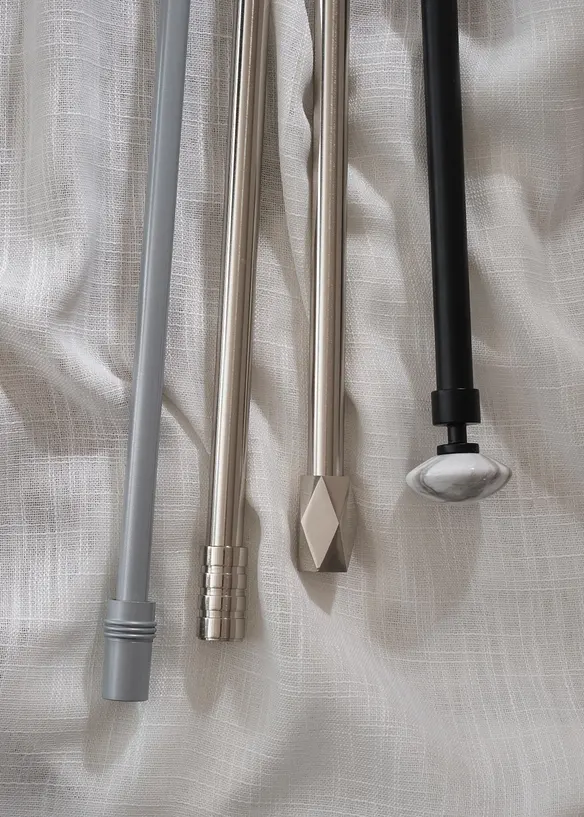 Bastone per tenda estensibile con terminale effetto marmo, bonprix