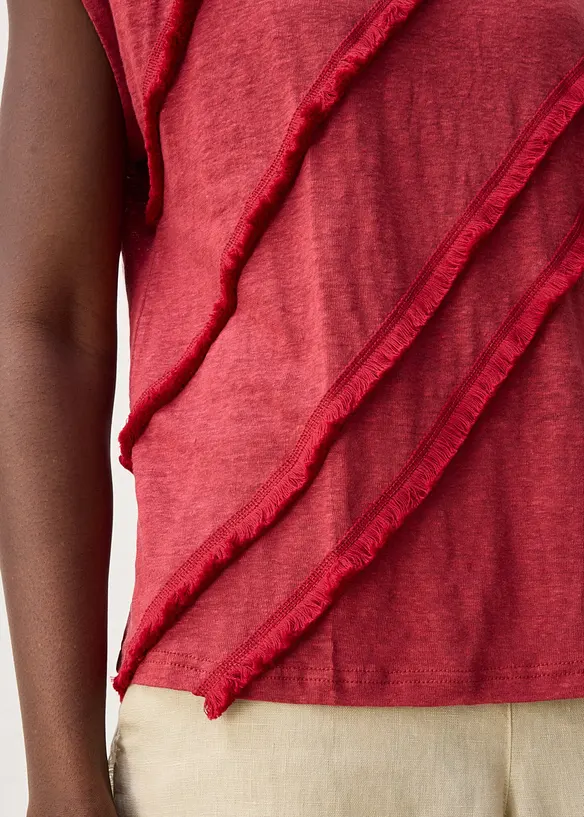 Maglia in puro lino con applicazione, bonprix