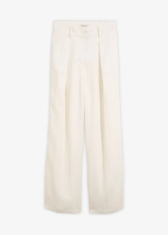 Pantaloni estivi in misto viscosa con pinces, bonprix