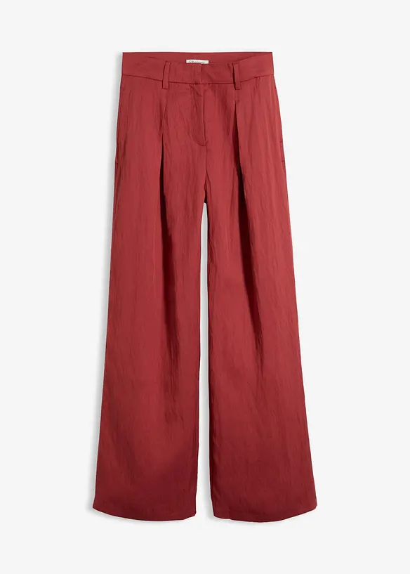 Pantaloni estivi in misto viscosa con pinces, bonprix