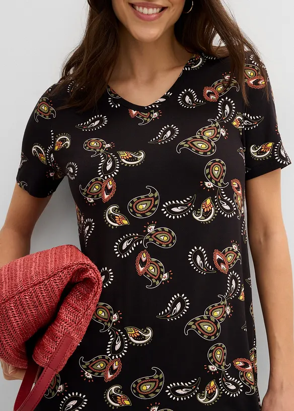 Maglia e pantaloni culotte in misto viscosa fluido (set 2 pezzi), bonprix