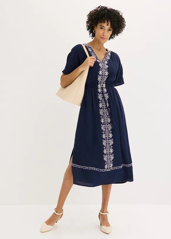 Abito midi in viscosa fluente, bonprix