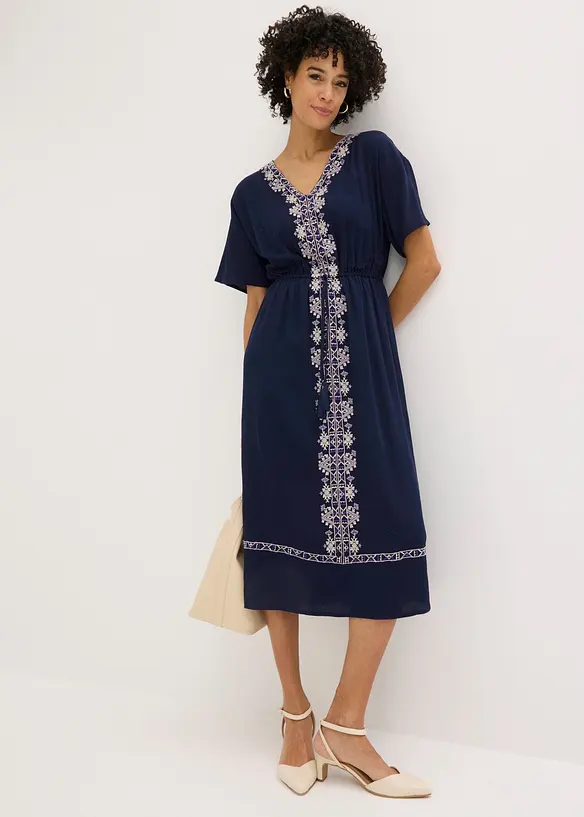 Abito midi in viscosa fluente, bonprix