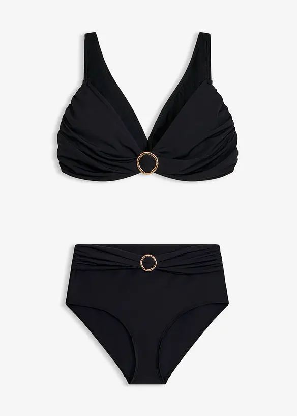 Bikini a bustier con dettagli ad anello (set 2 pezzi), bonprix