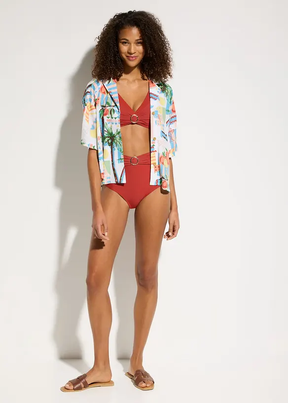 Bikini a bustier con dettagli ad anello (set 2 pezzi), bonprix